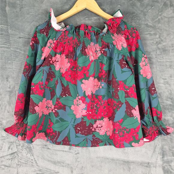 Tuckernuck Top Small Marguerite Floral Off Shoulder Ruffle Bloomcore Boho Blouse - Picture 8 of 8